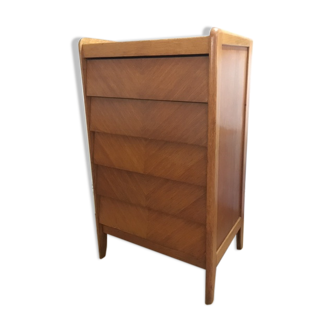 Vintage blond oak chiffonier 1950