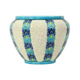 Vase Pot de Fleurs Polychrome Catteau Boch Keramis Art Déco ca. 1922