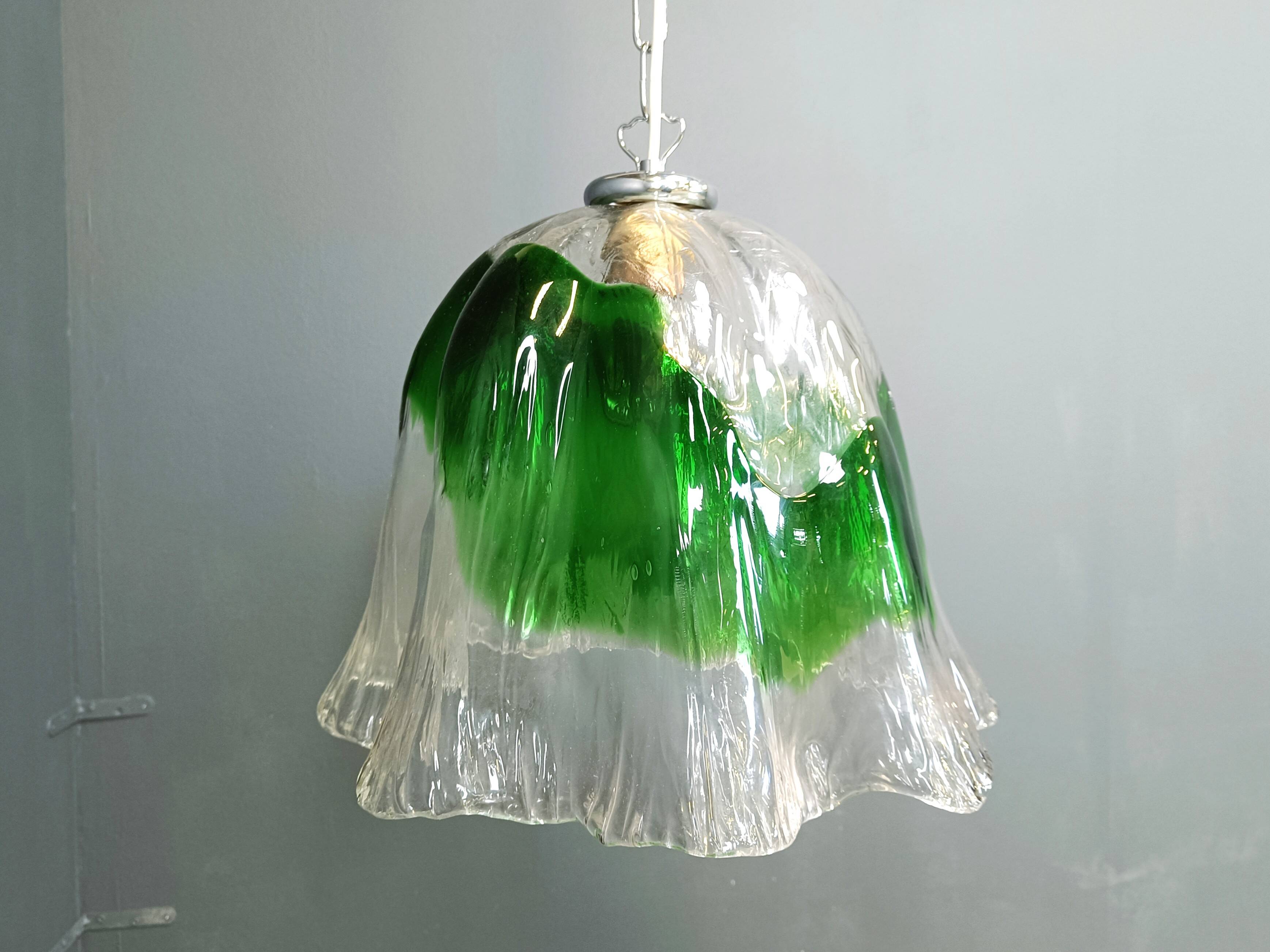 Vintage murano glass pendant light, for Mazzega, 1960s
