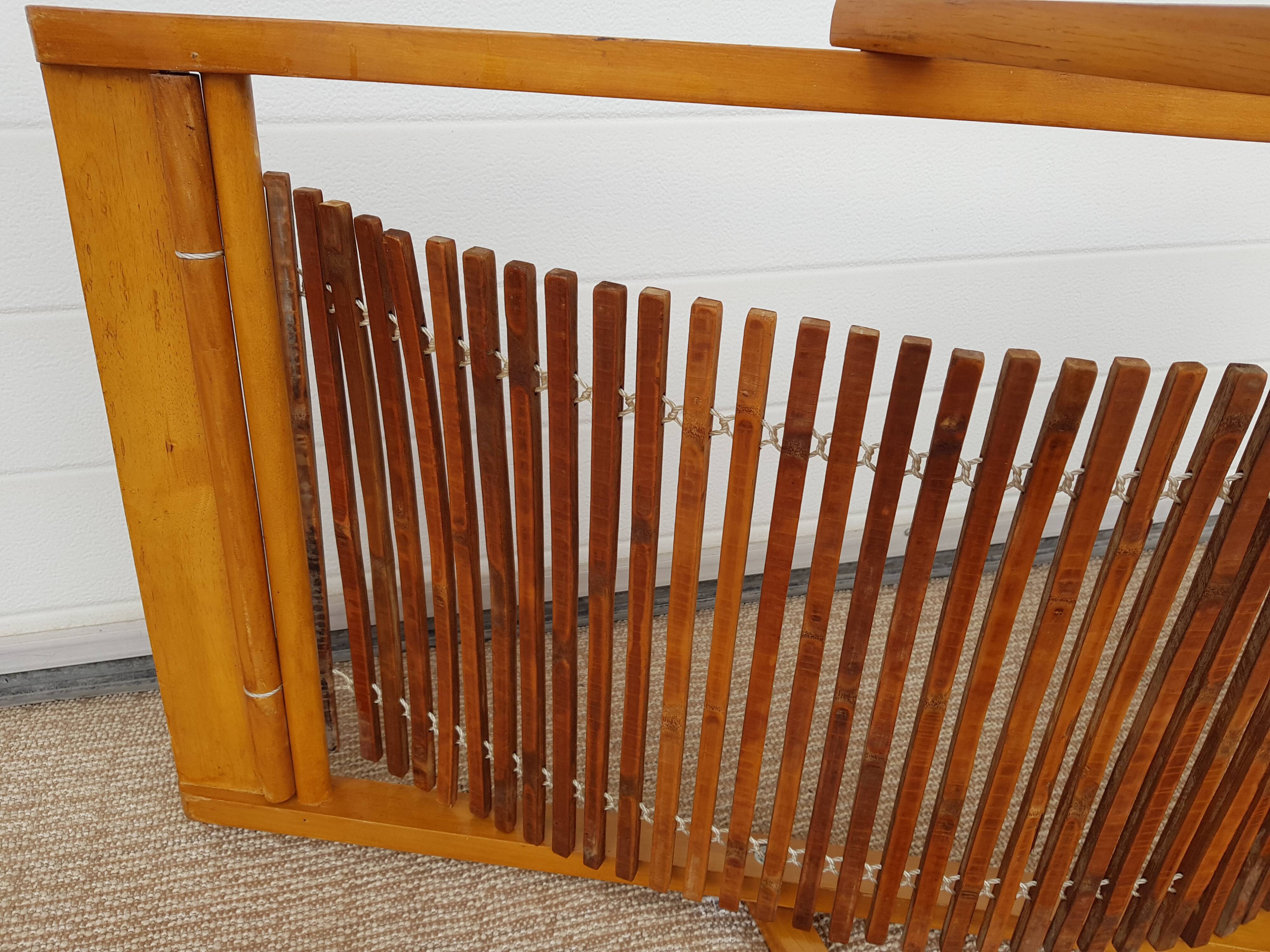 60s slatted sunbed lounger in 60s slats