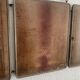 Vintage 1900 triptych mirror, old pink nickel-plated metal - 31 x 76 cm