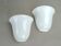 Appliques demi cloche en verre opalin, 1970