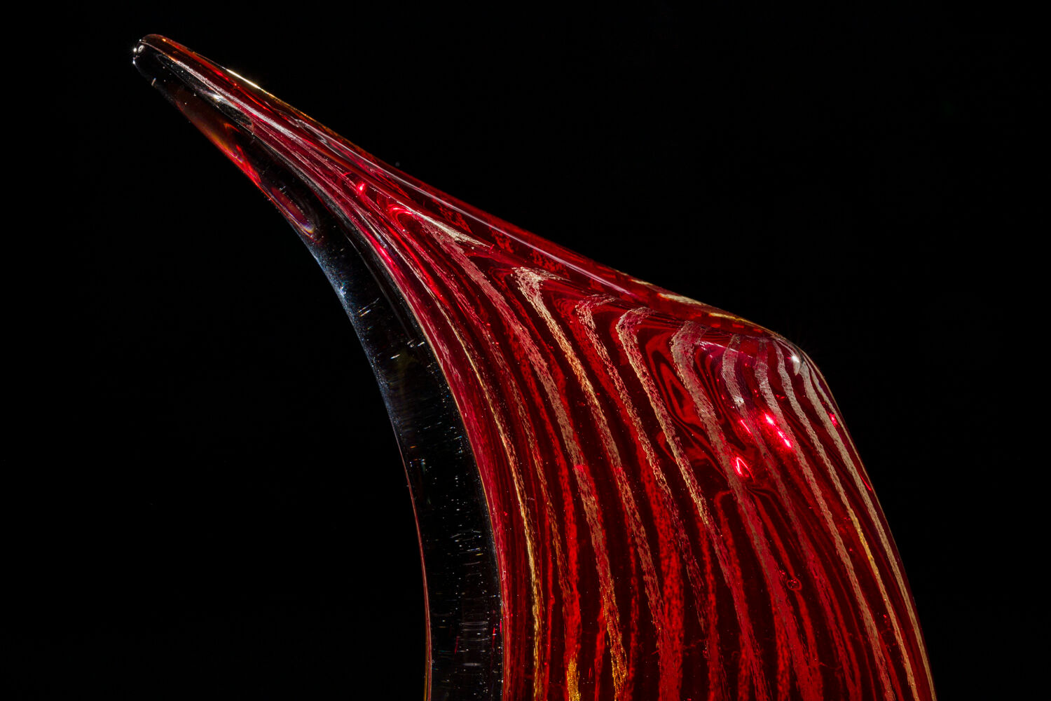 Italian Murano sommerso vase by Flavio Poli