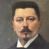 Portrait man with the mustache XIX