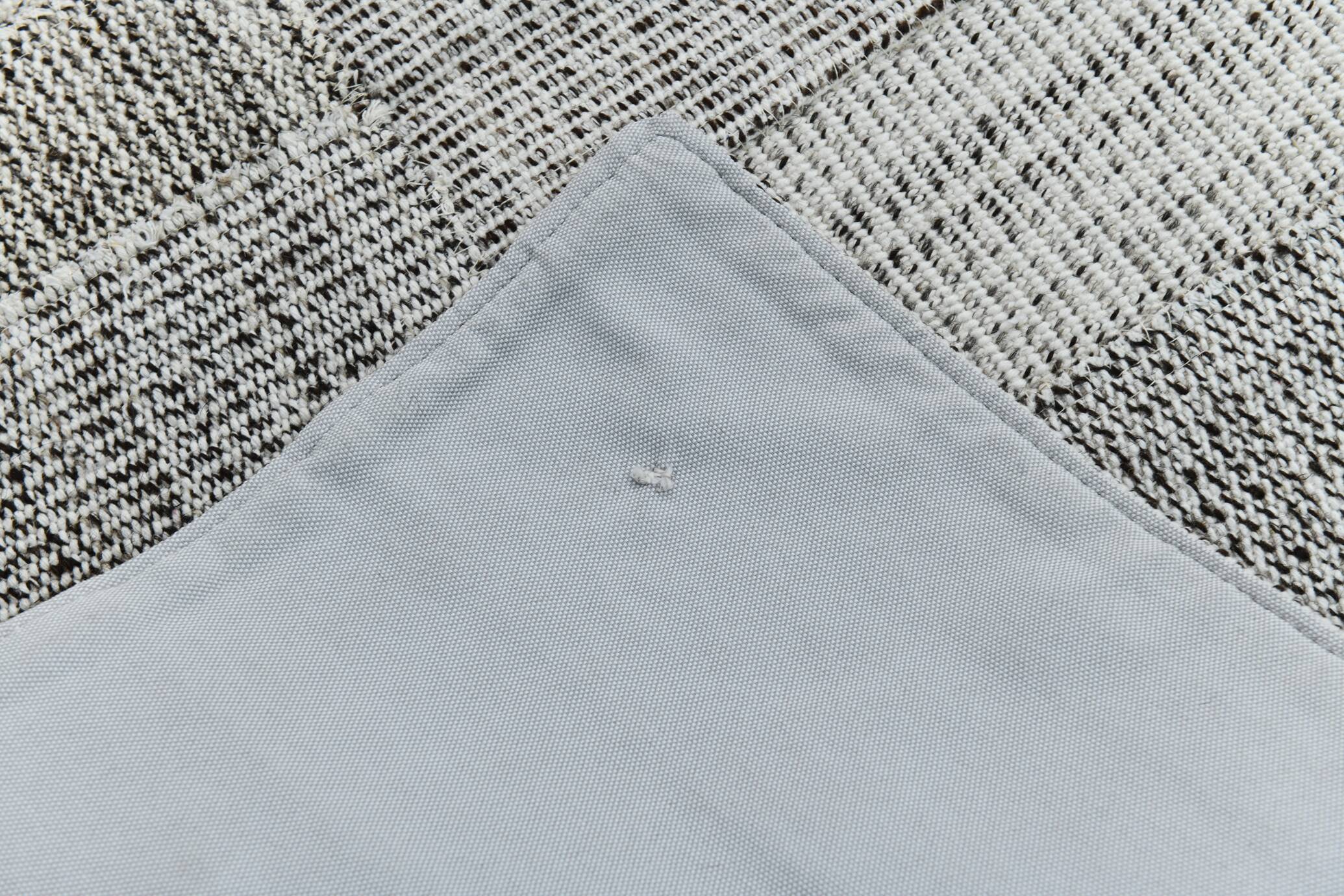 2x8 Kilim White Black Solid Kilim Runner Rug, 72x254Cm