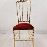 Paire de chaises Chiavarine, laiton