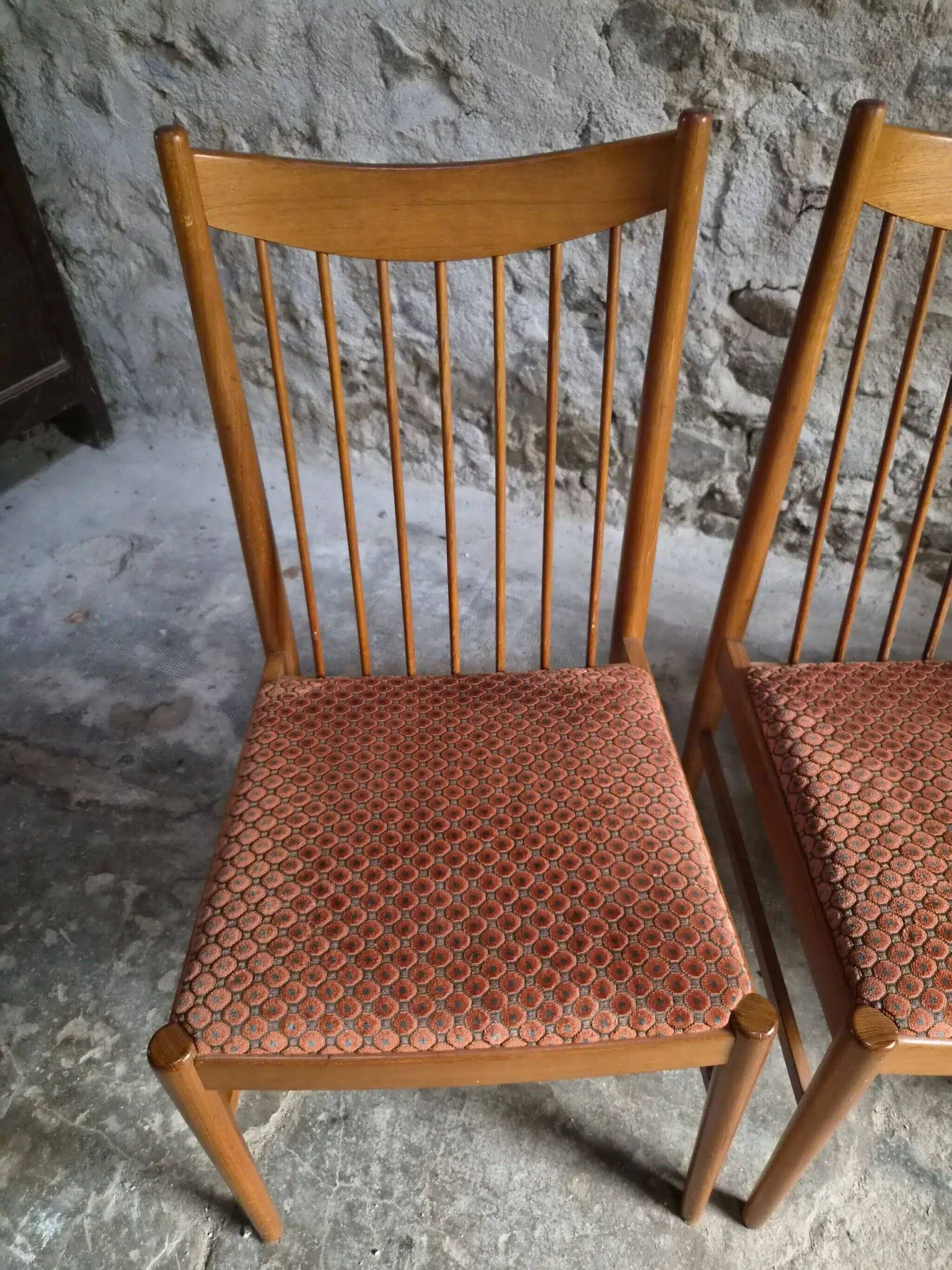 Set of 6 Danish teak dining chairs model 422, attributed to Arne Vodder for Sibast, 1960s.