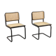 Pair of S32 Cantilever Chair by Marcel Breuer, Dark Edition, 1980s