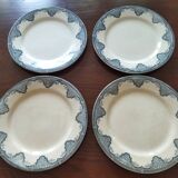 8 flat plates iron earth Salins, model Céline