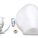 Postmodern opaline glass sconce no. 2299 by fontana arte, italy