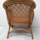 Canning rattan chair and vintage foot rests