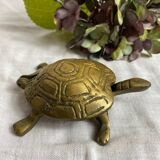 Brass turtle ashtray