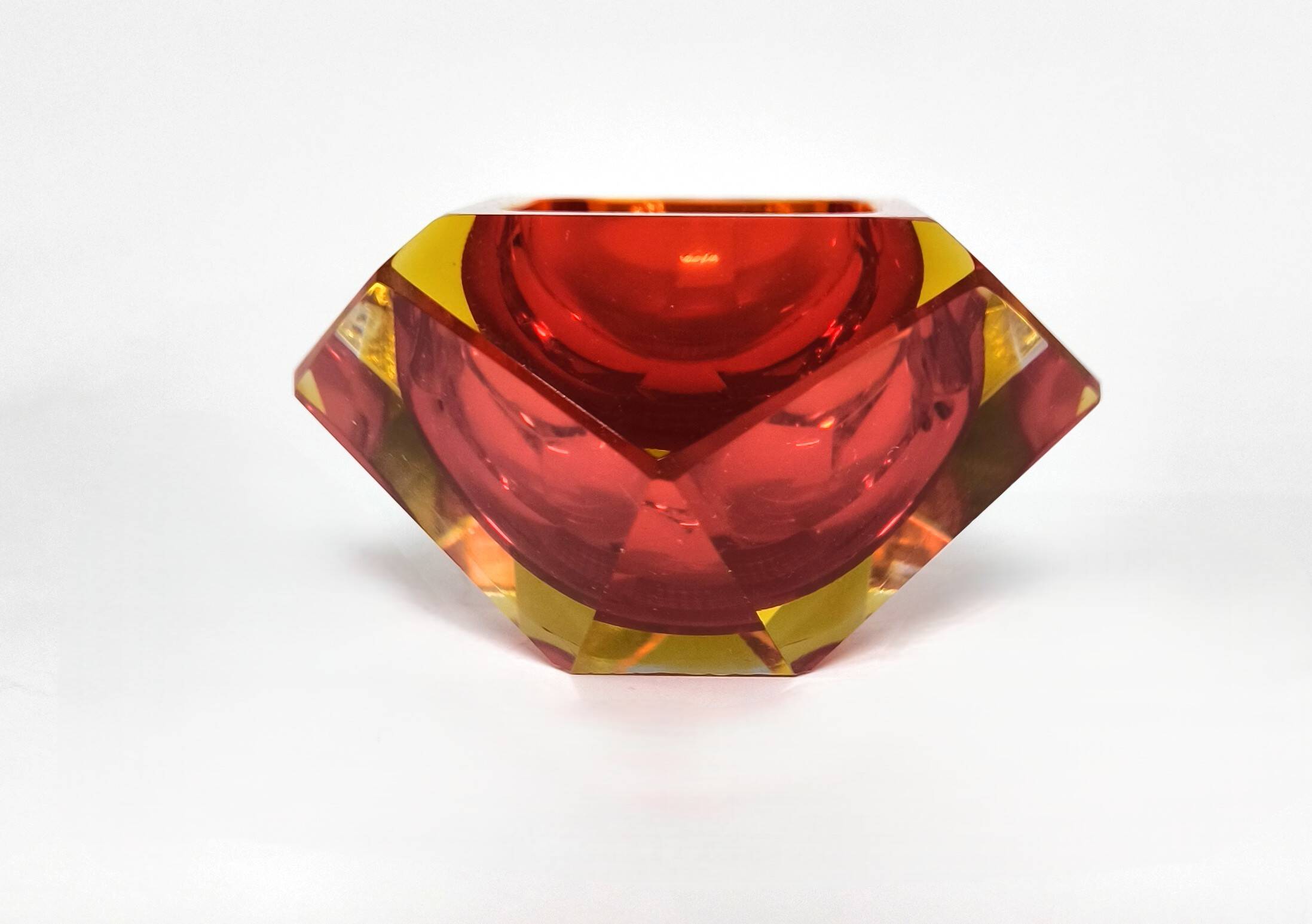 Cendrier en verre de Murano de Flavio Poli, années 60