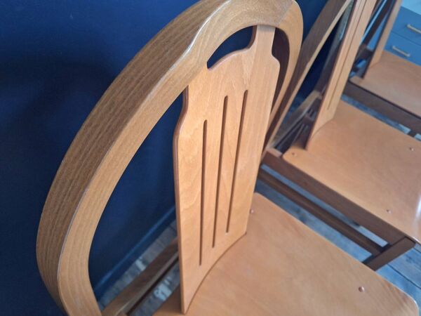 3 chaises Baumann modèle Argos, meubles sièges anciens