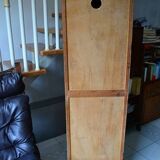 1950s curtain cabinet oak storage unit