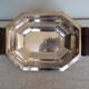 Art deco style stainless steel dish