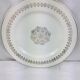 Plat rond ancien en céramique opaque blanc et or made in france Digoin