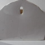 Earthenware salt box white white old blue