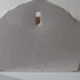 Earthenware salt box white white old blue