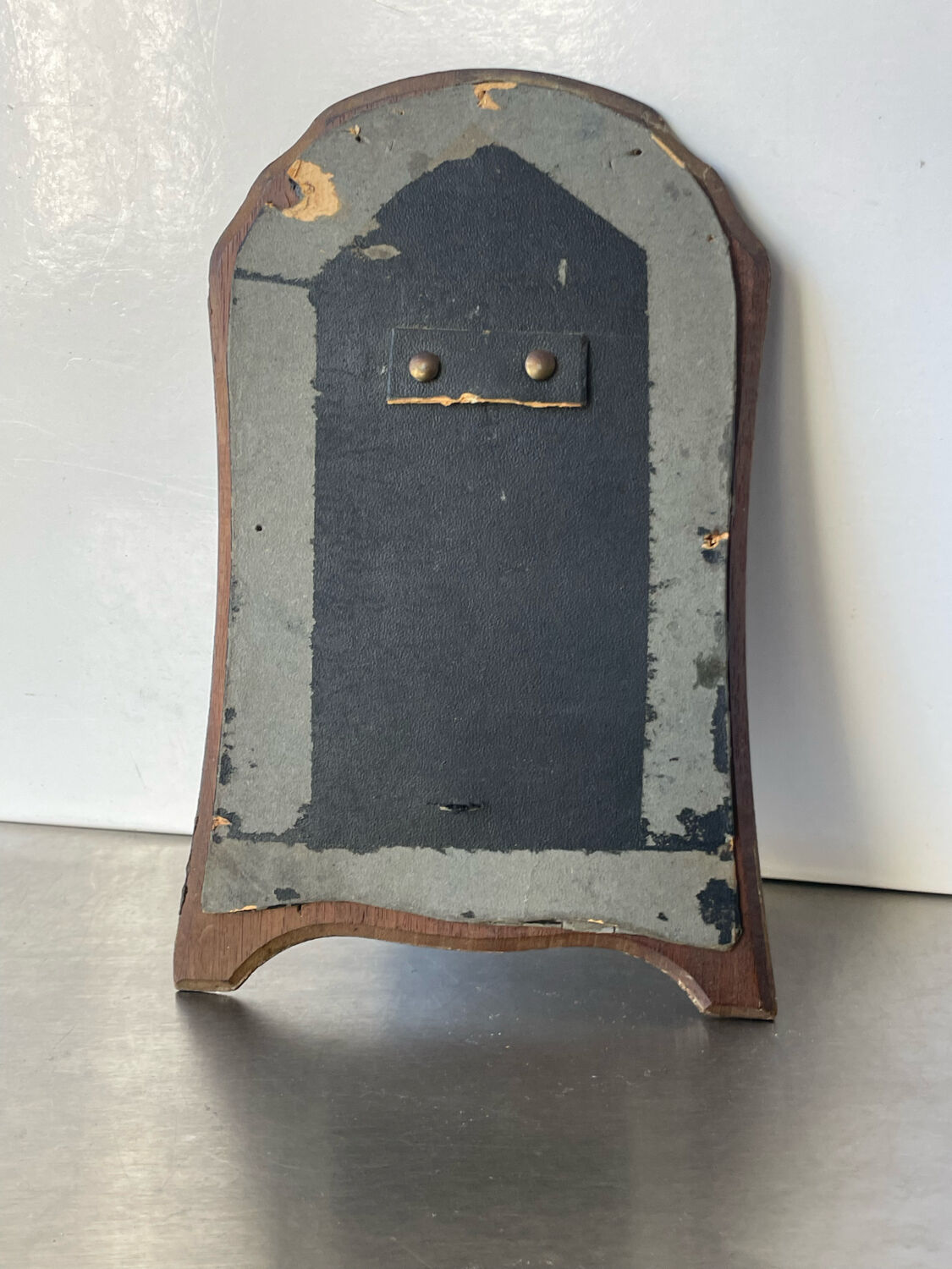 Art deco wooden picture frame with intarsia wood measurements 22.5 cm x 15 cm convex glass