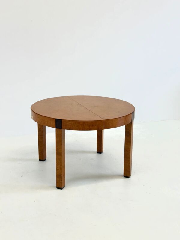 Table à manger ronde en bois de noyer vintage par Grange