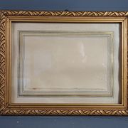 Old frame Art Deco gilded stucco wood 22.5x17.5 cm, foliage 14.9x19.9 cm SB