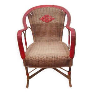 Fauteuil osier relooké