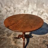 Antique Georgian tilt-top oak table from around 1800 – Round tripod side table 80 cm