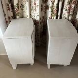 2 restored old bedside tables