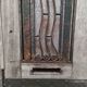 Antique Double Wooden Doors | Wrought Iron & Bubble Glass Entry Doors