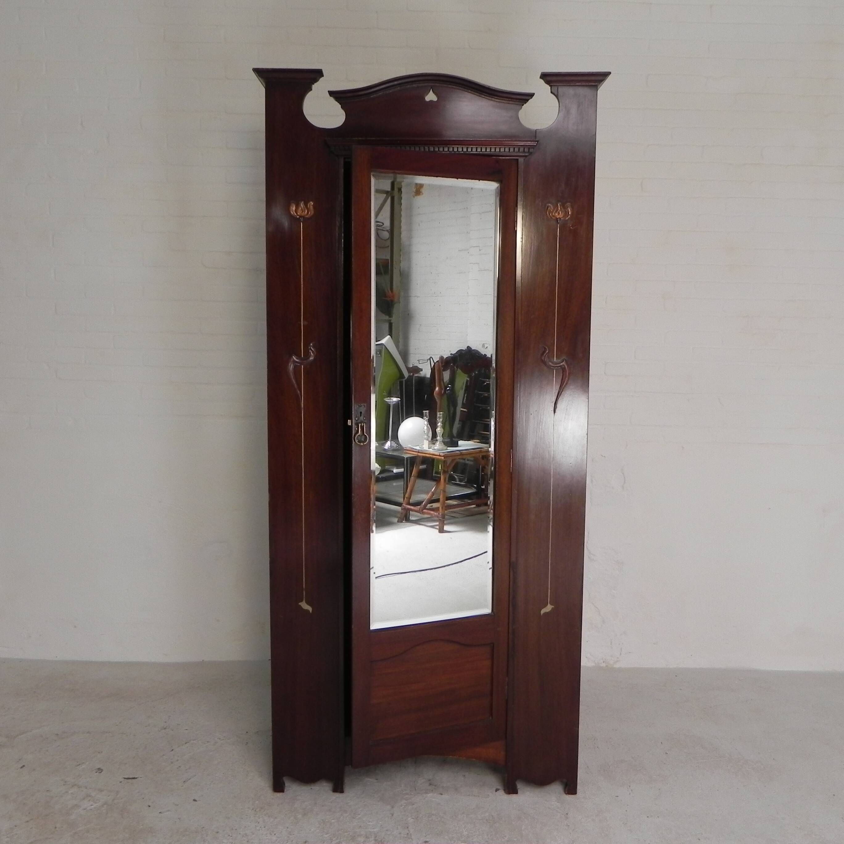 Art Nouveau wardrobe, hanging cupboard