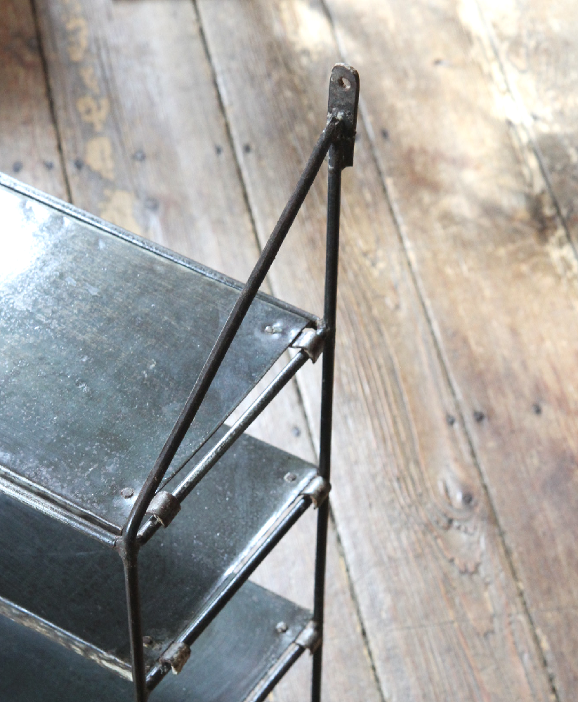 Wall shelf raw metal