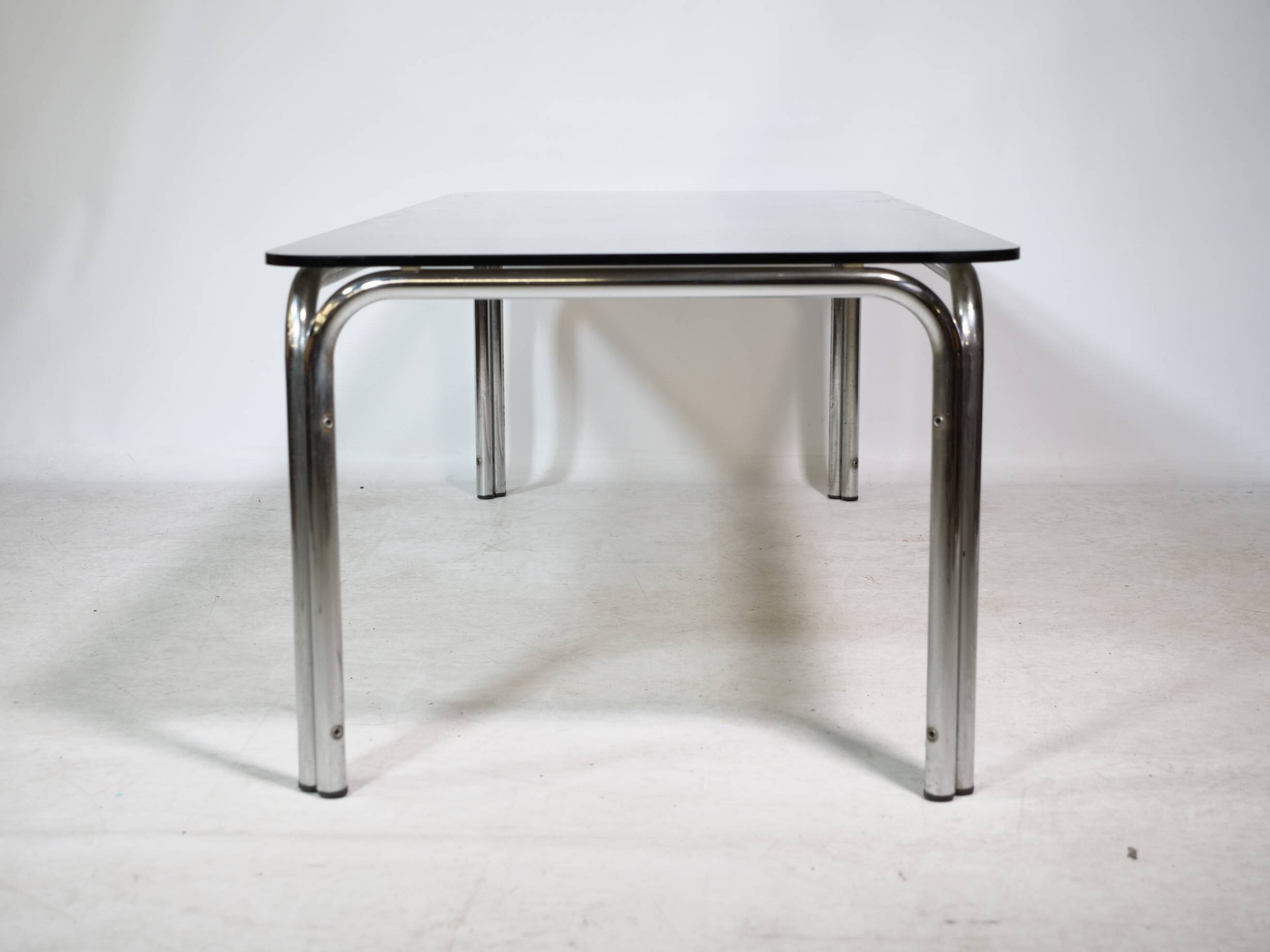 Mid-Century Design Chrome and Smoked Glass Coffee Table, 1970s