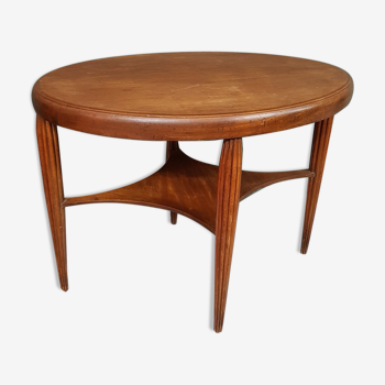 French art deco oval side table from the 1930