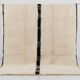 Tapis blanc-noir marocain fait main traditionnelle 250cmx150cm