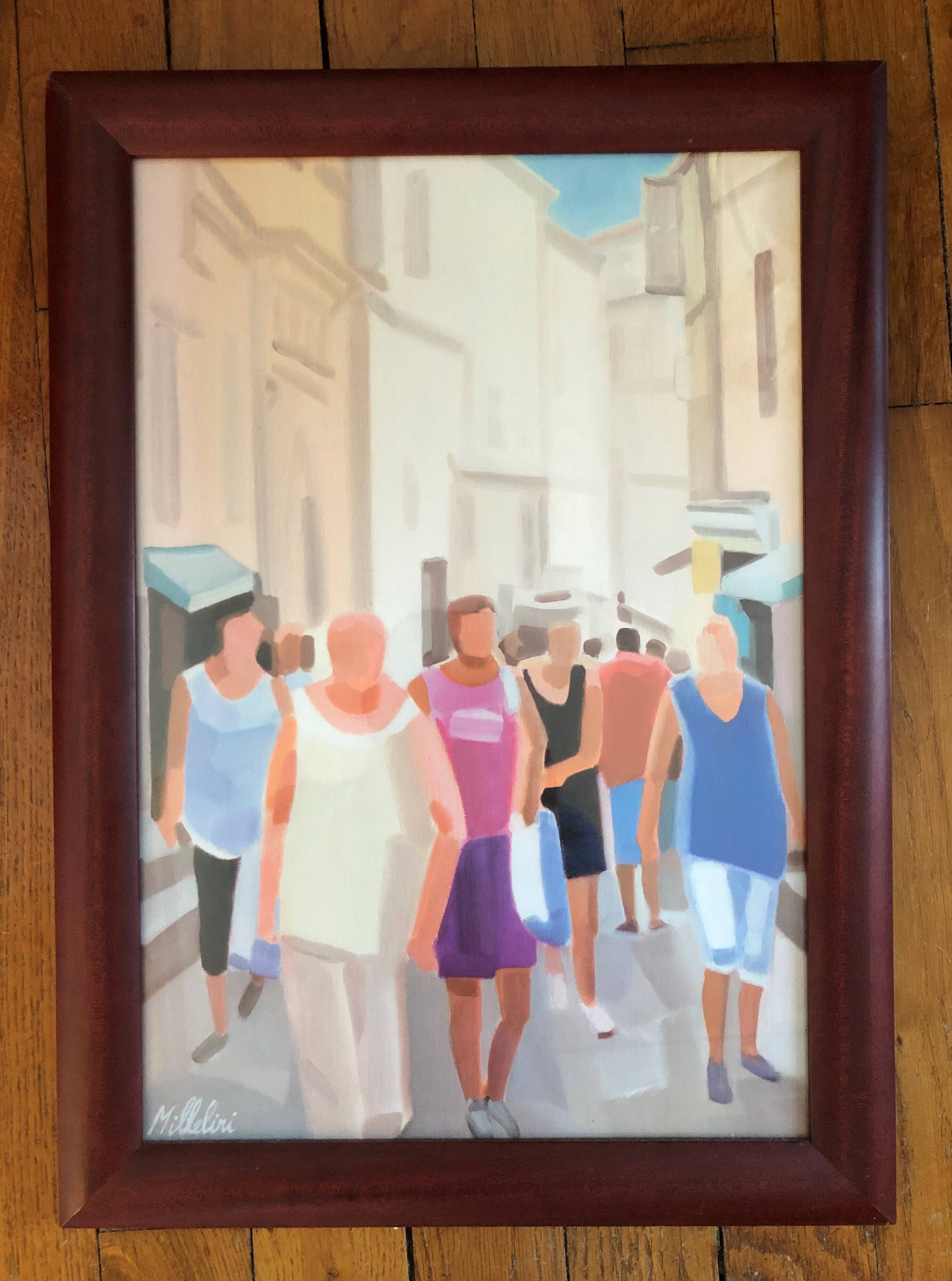 Lithograph: animated street by JP Milleliri