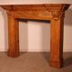 Transitional style beechwood fireplace mantel - 19th century