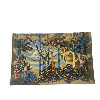 Tapestry Hanging "The Forest" signed Robert Debiève