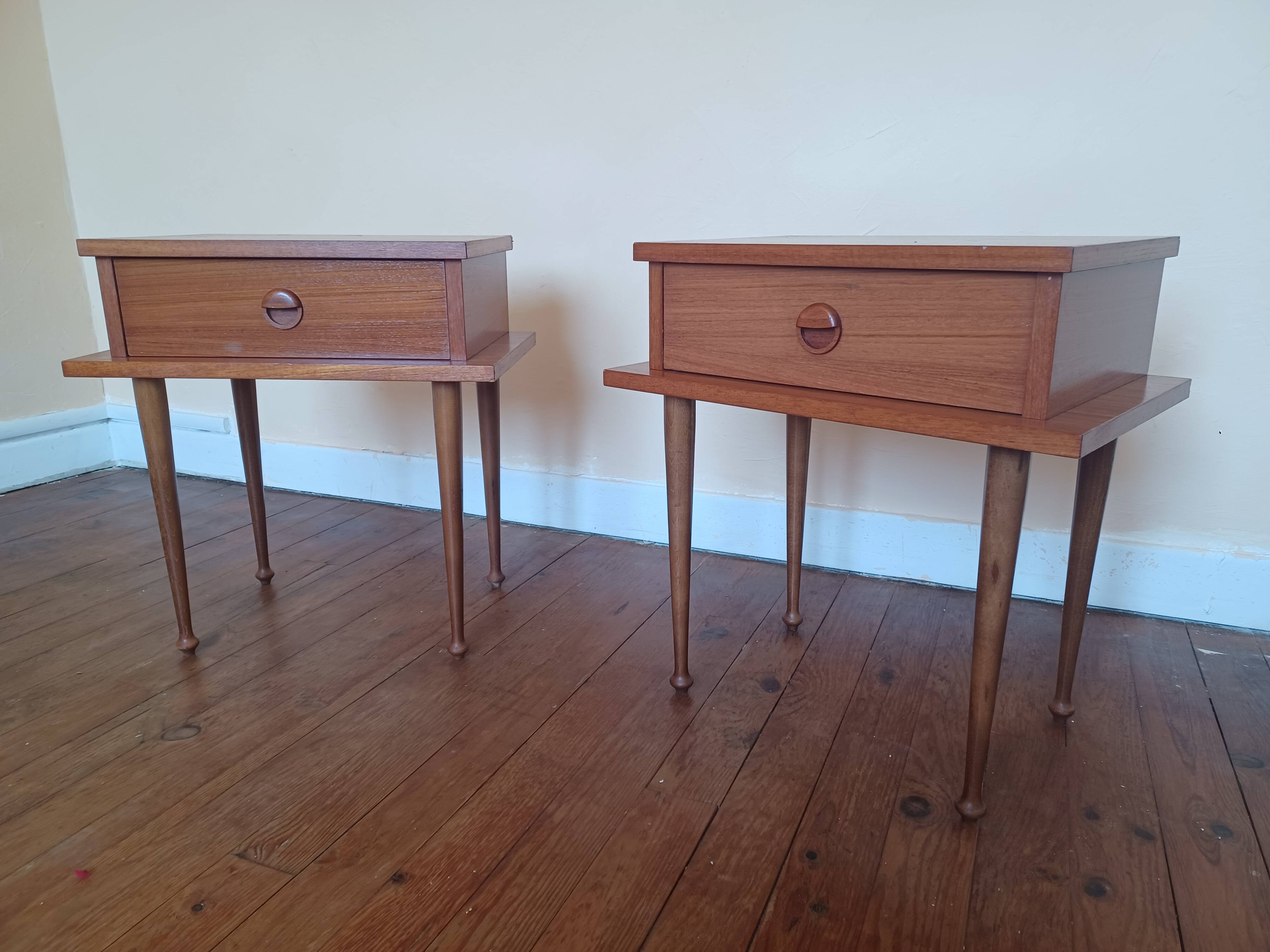 Pair of 60s bedside tables