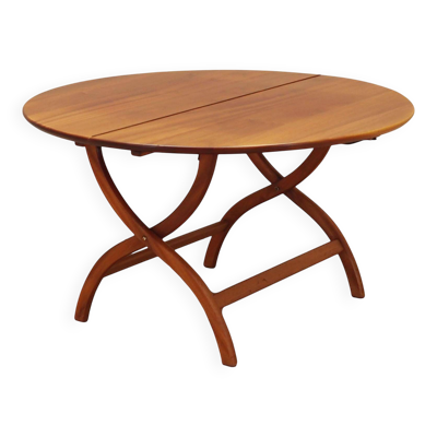 Table basse ronde en acajou, design danois, années 1970, production : Danemark