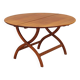 Round mahogany coffee table, Danish design, 1970s, production: Denmark