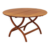 Table basse ronde en acajou, design danois, années 1970, production : Danemark