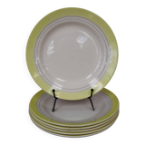 6 vintage flat plates from Primefleur Françoise