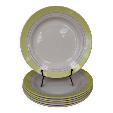 6 vintage flat plates from Primefleur Françoise