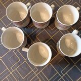 Set of 6 large flower cups