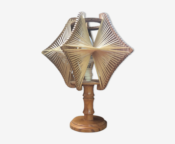Lampe scandinave en bois vintage années 60