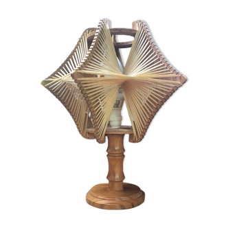 Vintage 60s Scandinavian wooden lamp