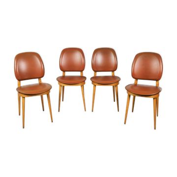 4 Baumann chairs, Pegasus model, 1960