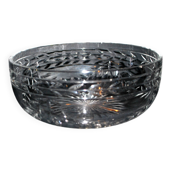 Saladier coupe en cristal de saint louis modèle guirlande de laurier 1930