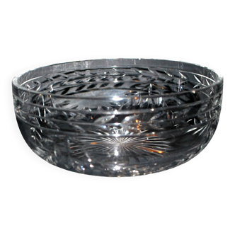 Saint louis crystal salad bowl, laurel garland model, 1930